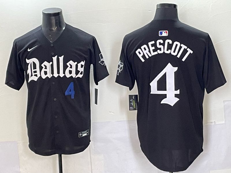 Men 2025 Nike Dallas Cowboys #4 Prescott Black 5th generation Joint Name Limited NFL Jersey 06->dallas cowboys->NFL Jersey